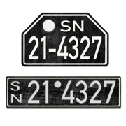 Historisches Nummernschild aus der Besatzungszone - Vintage Look