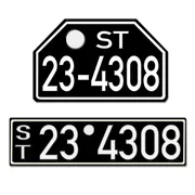 Historisches Nummernschild aus der Besatzungszone - Look Neu