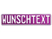 Kennzeichen mit Wunschtext - Größe: 52 x 11 cm