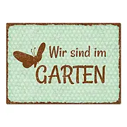 Schild für Garten