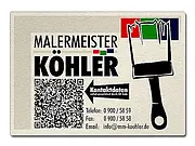 Schild mit QR-Code aus Aluminium - Hintergrund silber gebürstet