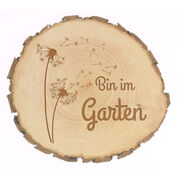 Schild "Bin im Garten"