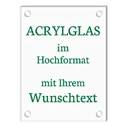 Acrylschild mit Wunschtext