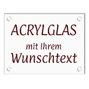 Acrylschild mit Wunschtext