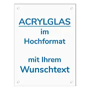 Acrylschild mit Wunschtext