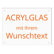 DIN A4 Türschild,Werbeschild aus Acrylglas  in 3 Ausführungen,300mm x 215 mm 