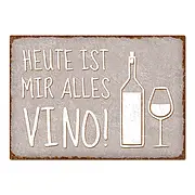 Schild mit Spruch "Wein"