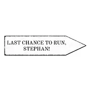 Schild "Last chance to run" - 41,5 x 10 cm 