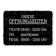 Schild Öffnungszeiten