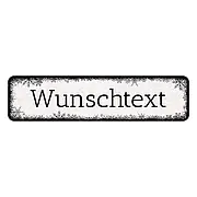 Schild im winterlichen Design