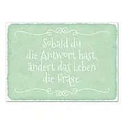 Dibondschild mit Spruch und Grafik