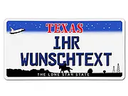 Texas Kennzeichen mit Ihrem Wunschtext