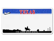 Kfz-Kennzeichen Texas mit Wunschtext