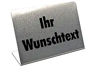 Tischaufsteller mit Wunschtext