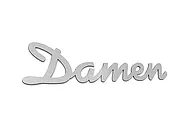 Edelstahl-Türschild Damen - Schriftart Alako