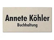 Silbernes Türschild