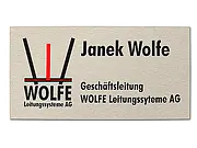 Türschild mit Logo - silber