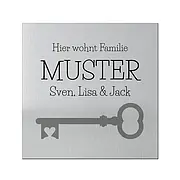 Türschild aus Aluminium