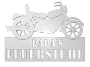 Edelstahlschild für Motorradfahrer 