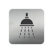 Piktogramm aus Edelstahl Dusche