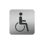 Piktogramm aus Edelstahl Behinderten-WC