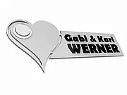 Türschild mit Klingel - Herz
