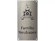 Türschild mit Klingel aus Edelstahl - Design Maritim