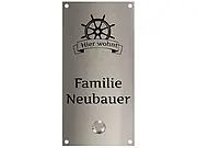 Türschild mit Klingel aus Edelstahl - Design Maritim