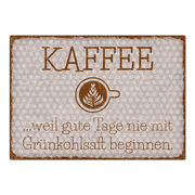 Vintage Schild im Kaffee Design