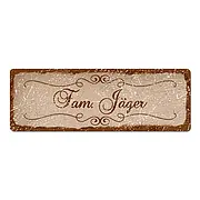 Türschild Shabby Look cappuccino 10 x 3.5 cm