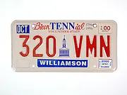 US-Nummernschild aus Tennessee - Größe: 30 x 15 cm