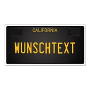 US Plate California mit Wunschtext 30 x 15 cm