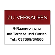 Schild zu verkaufen