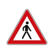 Achtung Fußgänger - rechts