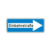 Einbahnstraße - rechtsweisend