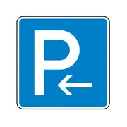 Verkehrsschild Parken Anfang