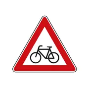 Verkehrszeichen Fahrrad - links