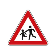 Verkehrsschild Kinder - links