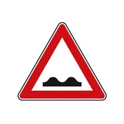Verkehrszeichen unebene Fahrbahn
