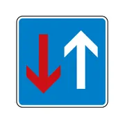 Verkehrsschild StVO - Vorrang vor dem Gegenverkehr