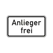 Hinweisschild nach StVO - Anlieger frei