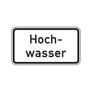 Hinweisschild - Hochwasser