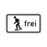 Hinweisschild nach StVO - Inline-Skaten und Rollschuhfahren zugelassen