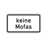Hinweisschild nach StVO - keine Mofas
