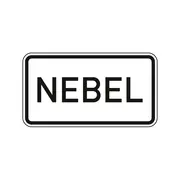 Hinweisschild nach StVO - Nebel