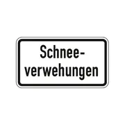 Hinweisschild nach StVO - Schneeverwehungen