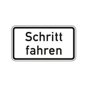 Hinweisschild nach StVO - Schritt fahren