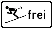 Hinweisschild nach StVO - Wintersport frei
