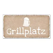 Vintage Schild Grillplatz