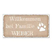 Türschild im Vintagelook